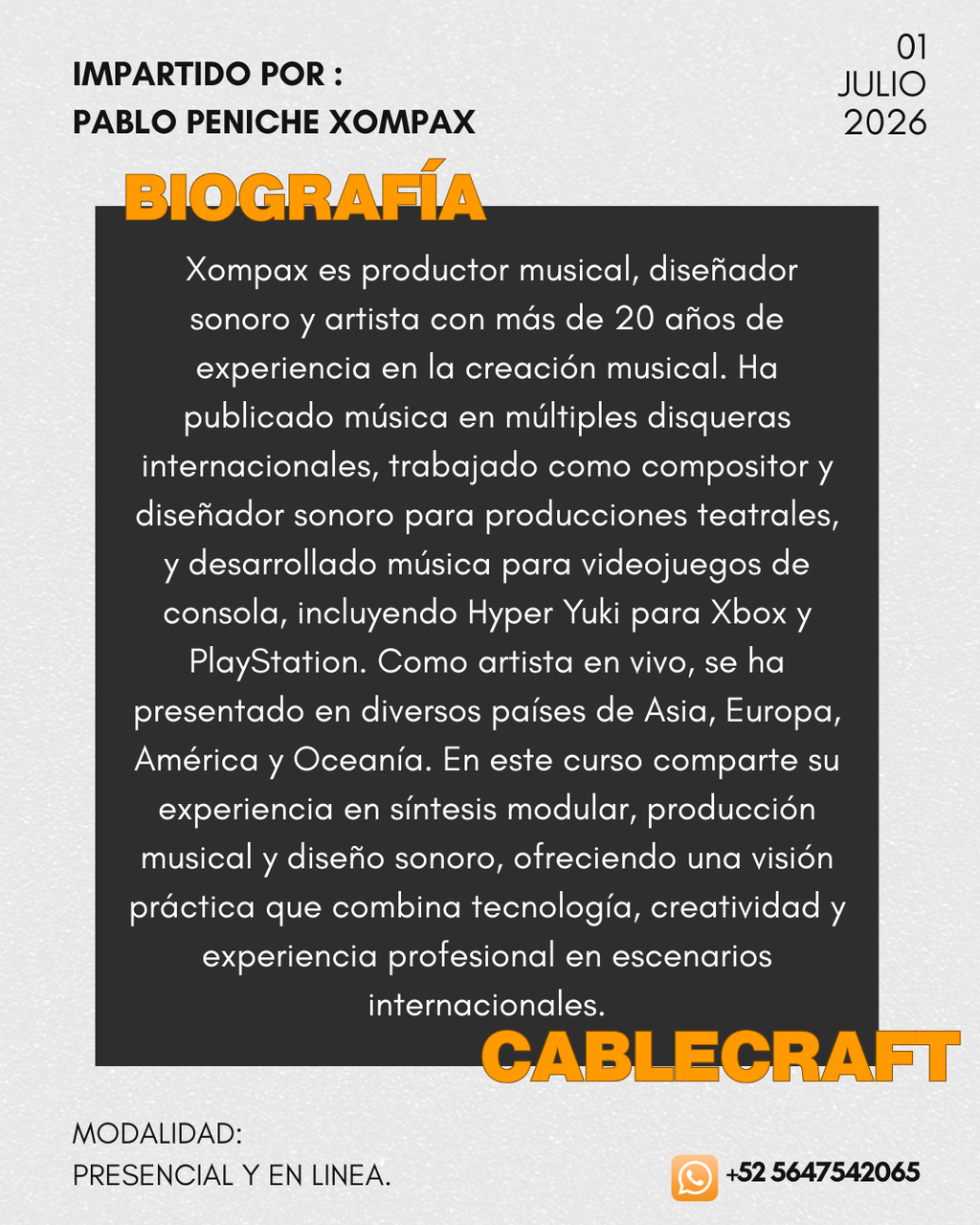 Taller: Manual para perder el miedo a la síntesis modular