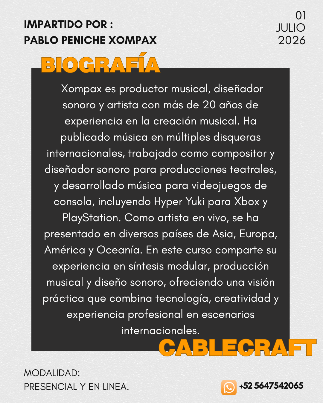 Taller: Manual para perder el miedo a la síntesis modular